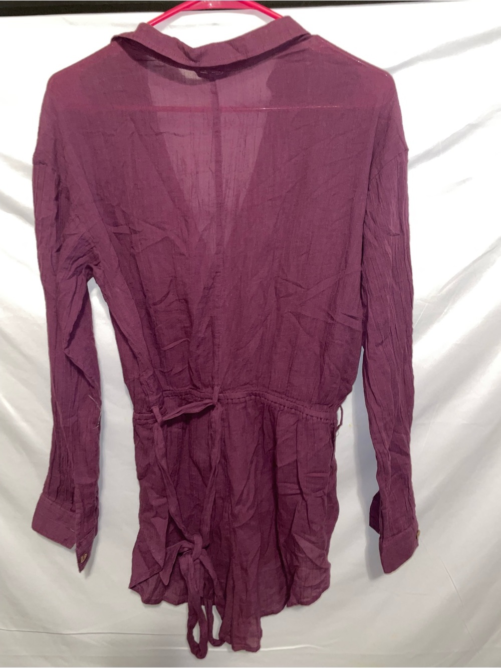 Free People Plum Button-Front Tunic - Picture 3 of 4